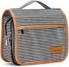carecade Hanging Toiletry Bag, Travel Makeup Bag Cosmetic Organizer with Brush Holder Water-resistant